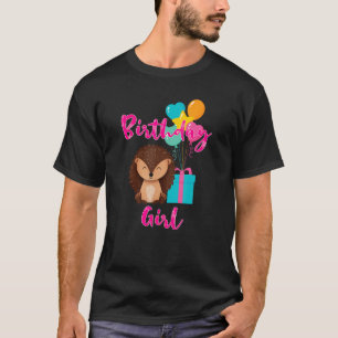 Camiseta Regalo de Chica de cumpleaños de Hedgehog para Chi