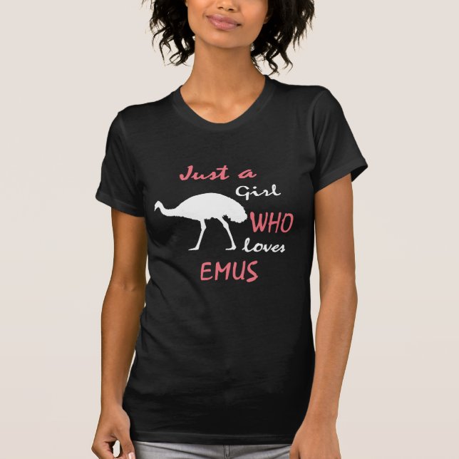 Camiseta Regalo de Chica de pájaro de Emu (Anverso)