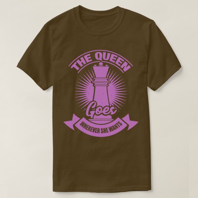 Camiseta Regalo de Chica del jugador reina de ajedrez (Diseño del anverso)