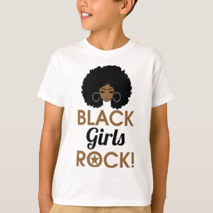 Camiseta Regalo de chica negra roca Mes de la historia negr
