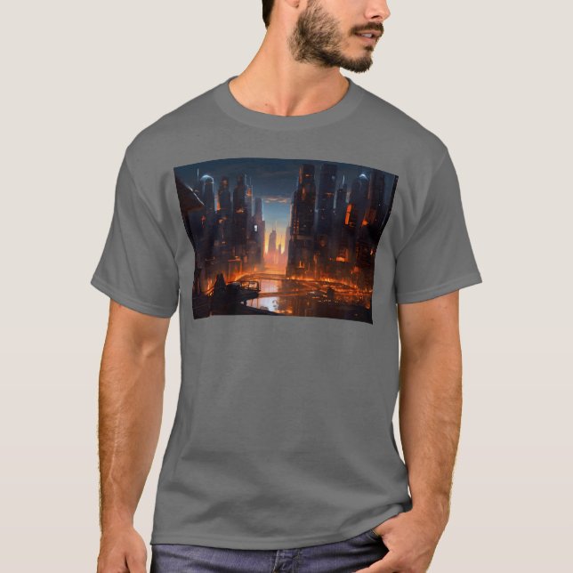 Camiseta Regalo de Chicago Cyber Punk (Anverso)