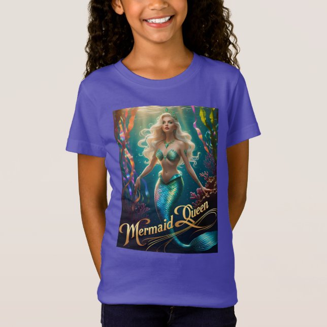 Camiseta Regalo de Chicas de arte submarino de la reina de  (Anverso)