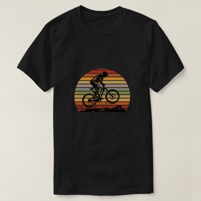 Camiseta Regalo de ciclismo de montaña retro vintage (Diseño del anverso)