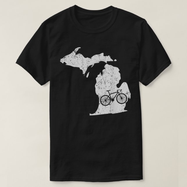 Camiseta Regalo de ciclismo y triatlón en el estado de Mich (Diseño del anverso)
