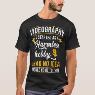 Camiseta Regalo de cineasta de videografía de aficionados 