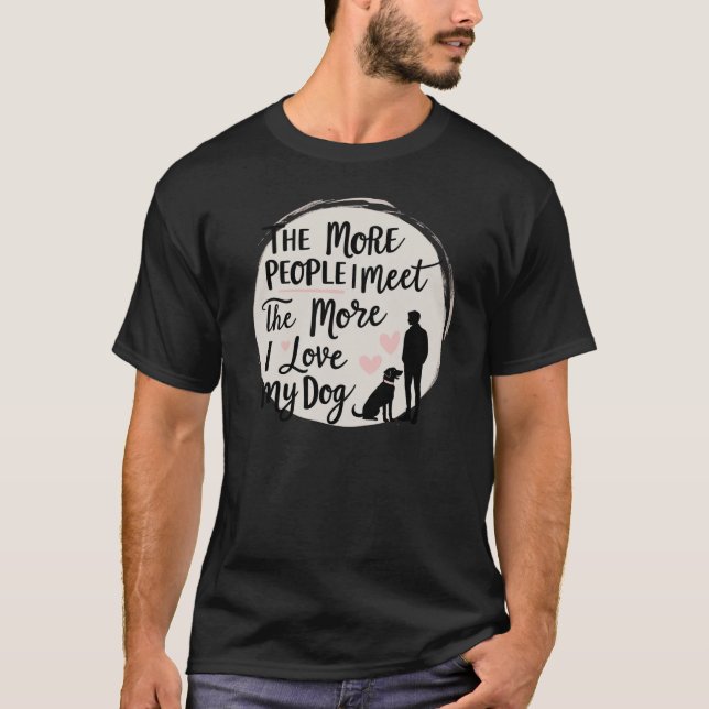 Camiseta Regalo de cita de amor de perro introvertido (Anverso)