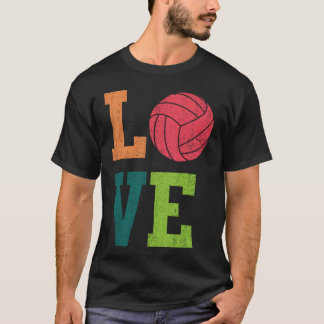 Camiseta regalo de cita de voleibol de amor