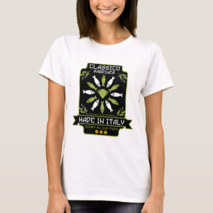 Camiseta Regalo de cocina impresa de arte sardino italiano