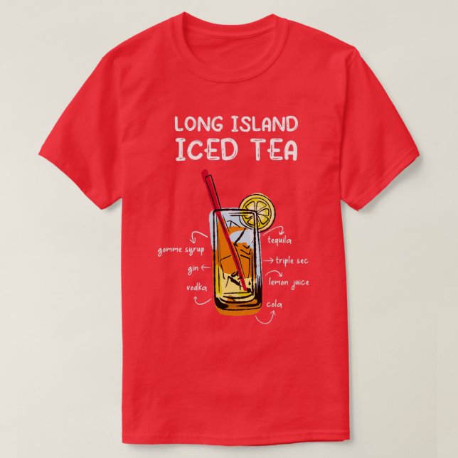 Camiseta Regalo de cóctel de té helado de Long Island (Diseño del anverso)