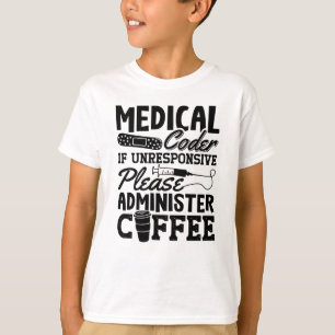 Camiseta Regalo de Codificación de ICD Coder Medical Coffee