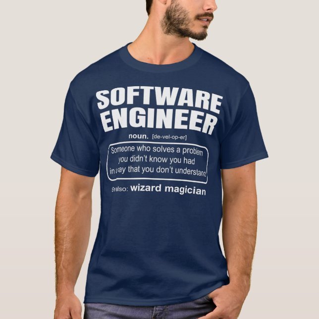 Camiseta Regalo de codificador de definición de ingeniero d (Anverso)