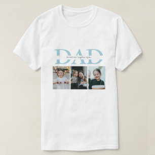 Camiseta Regalo de Collar de Fotos Personalizadas para Papá