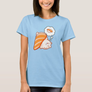 Camiseta Regalo de comida para gatos Cute Sake Neko Salmón