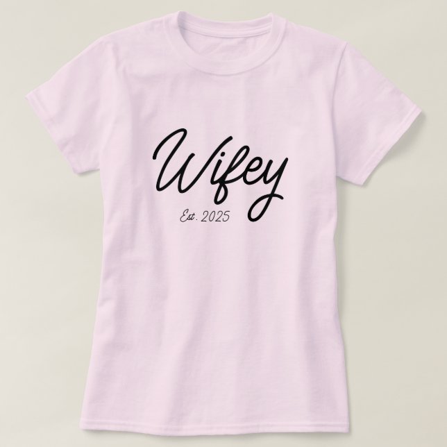 Camiseta Regalo de Compromiso Personalizado para Ella Novia (Diseño del anverso)