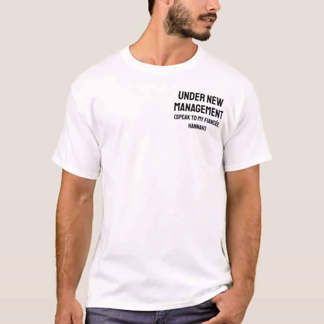 Camiseta Regalo de compromiso personalizado para prometido  (Anverso)