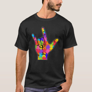 Camiseta Regalo de Conciencia de Autismo Lenguaje de Señas