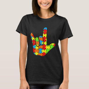 Camiseta Regalo de Conciencia de Autismo Lenguaje de Señas 