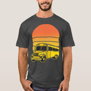 Camiseta Regalo de conductores de autobús escolar retro vin