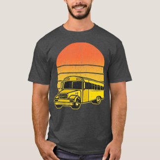 Camiseta Regalo de conductores de autobús escolar retro vin