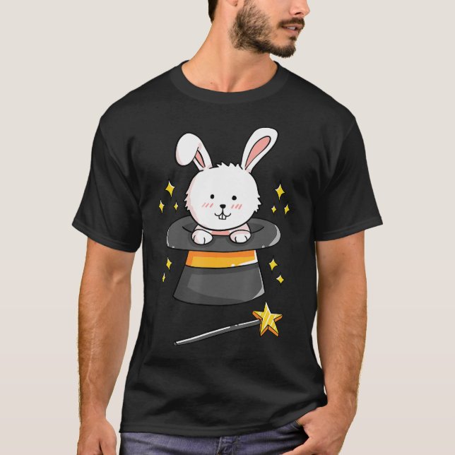 Camiseta Regalo de conejo|Mago mago de varita mágica coneji (Anverso)