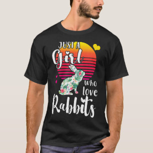 Camiseta Regalo de conejo sólo un Chica que ama a los conej