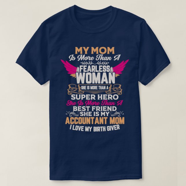 Camiseta Regalo de contabilidad que es mi madre contable (Diseño del anverso)