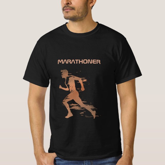 Camiseta Regalo de corredor de maratón personalizado (Anverso)