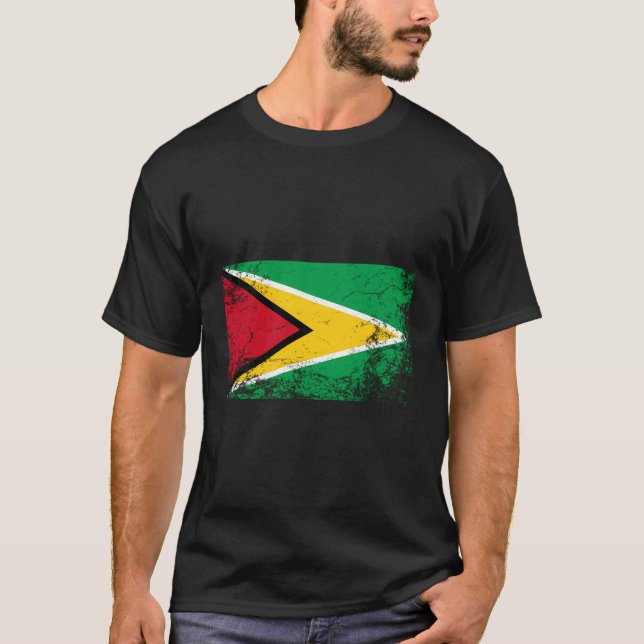 Camiseta Regalo de cosecha de la bandera nacional guyanesa (Anverso)