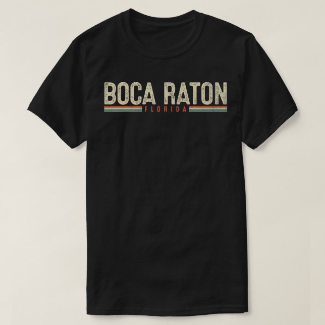 Camiseta Regalo de cosecha retro de Boca Raton Florida (Diseño del anverso)