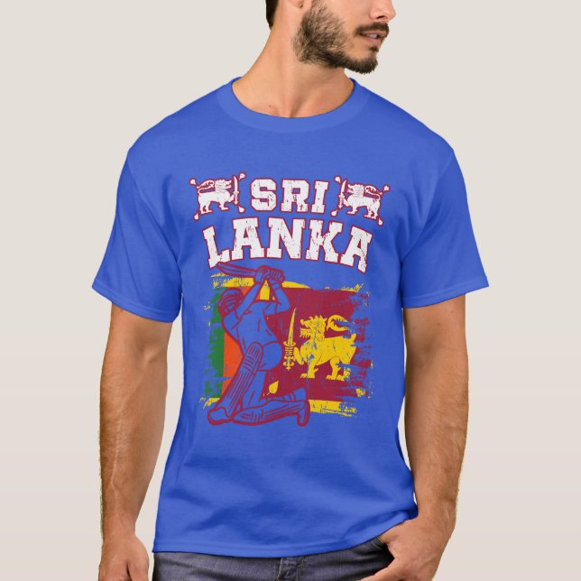 Camiseta Regalo de críquet de Sri Lanka, estropajo de pince (Anverso)