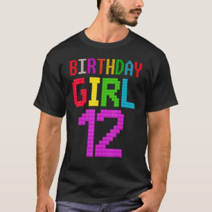 Camiseta Regalo de cumpleaños 12 Cute 12 años Bloque de con