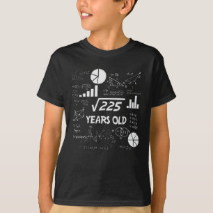 Camiseta Regalo de cumpleaños 15 años de Bday Geeky Math