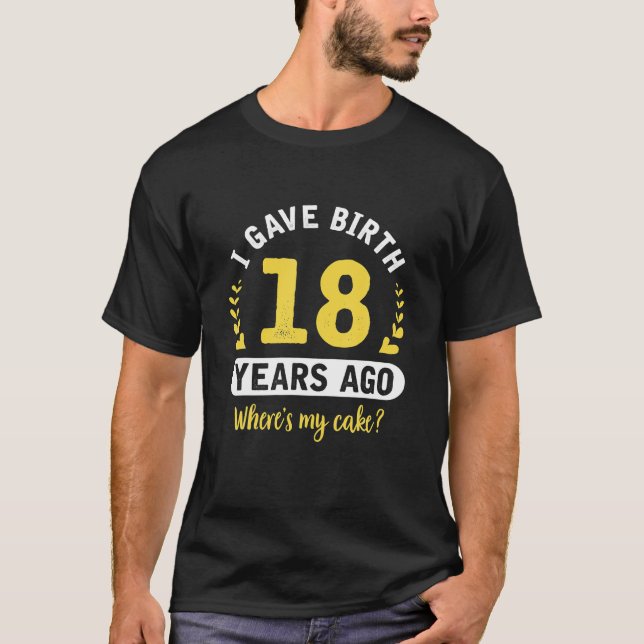 Camiseta Regalo de cumpleaños 18 para mamá de hija de hijo  (Anverso)