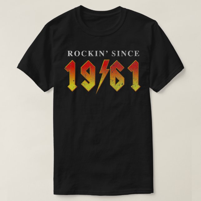 Camiseta Regalo de cumpleaños 1961 Bir fanático de la músic (Diseño del anverso)