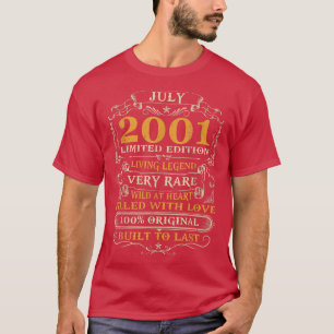 Camiseta Regalo de cumpleaños 21 años Retro Vintage Julio