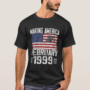 Camiseta Regalo De Cumpleaños 23 Febrero 1999 Bandera Estad