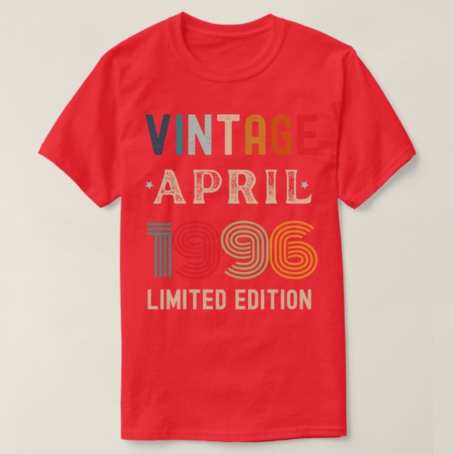 Camiseta Regalo de cumpleaños 36 de abril (Diseño del anverso)