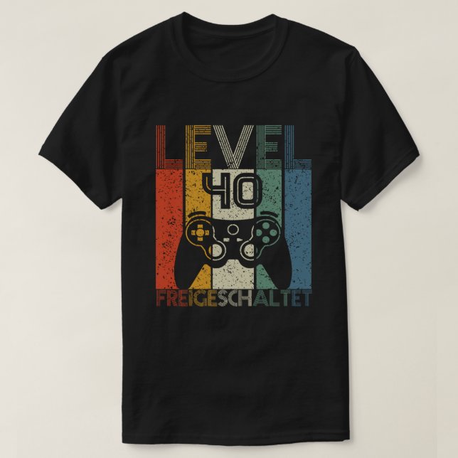 Camiseta Regalo de cumpleaños 40 - Jugador de video desbloq (Diseño del anverso)