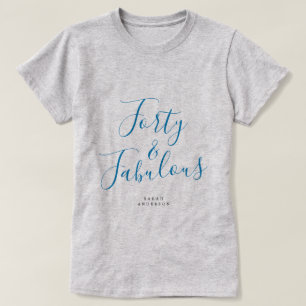 Camiseta Regalo de cumpleaños 40 moderno fabuloso con nombr