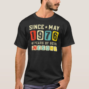 Camiseta Regalo De Cumpleaños 46 Retro Increíble Desde Mayo