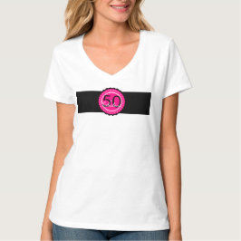 Camiseta Regalo de cumpleaños 50 y fabuloso en rosa calient