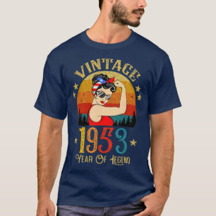 Camiseta Regalo De Cumpleaños 68 Años Para Mujeres Retro