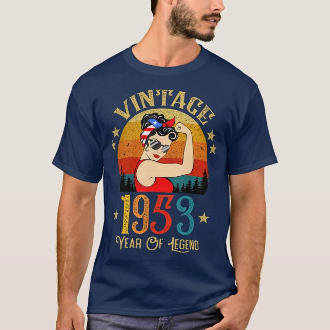 Camiseta Regalo De Cumpleaños 68 Años Para Mujeres Retro (Anverso)