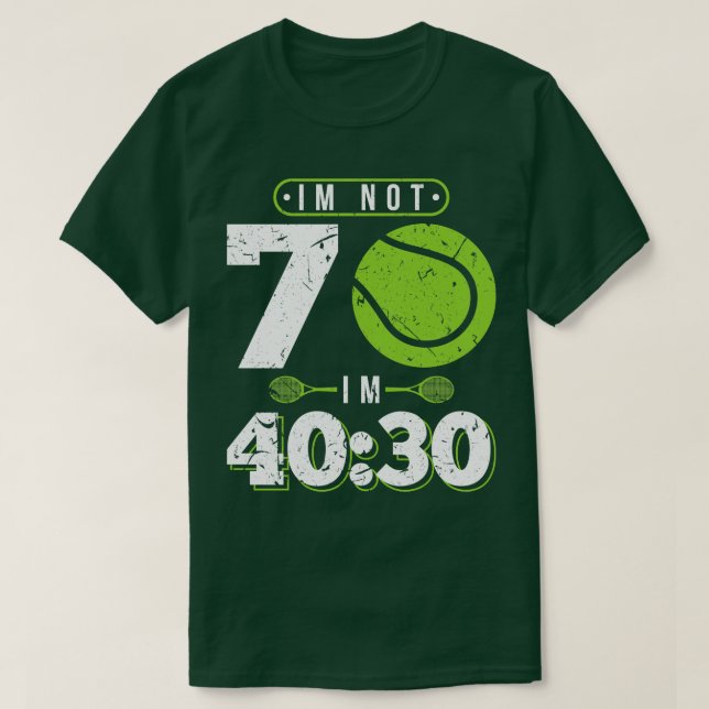 Camiseta Regalo de cumpleaños 70 años de Tenis (Diseño del anverso)