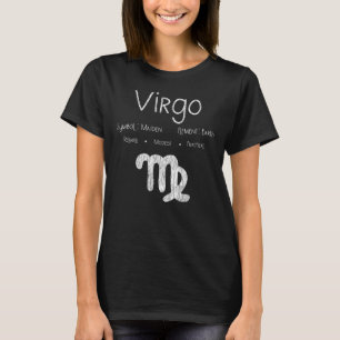 Camiseta Regalo de cumpleaños con signo zodiacal de Virgo v