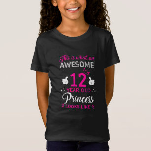 Camiseta Regalo de cumpleaños de 12 años para princesa chic