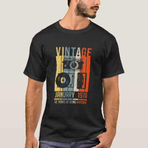 Camiseta Regalo de cumpleaños de 1970 de 52 años de enero d