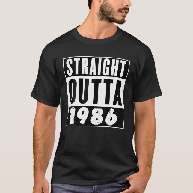 Camiseta Regalo de cumpleaños de 1986 Outta (Anverso)