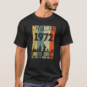 Camiseta Regalo de cumpleaños de 48 años de edad de 1972 de
