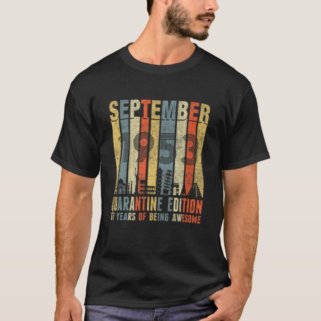 Camiseta Regalo De Cumpleaños De 53 Años De Edad Retro Vint (Anverso)